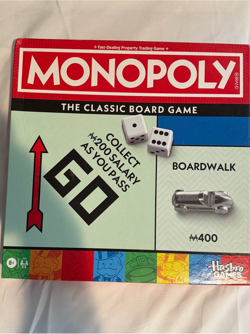 Hasbro Monopoly Board Game - Red/Black/White/Blue